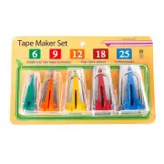 Bias Tape Maker,5 Sizes 1/4" 3/8" 1/2" 3/4" 1" DIY Bias Tapes Tools Kit for F...