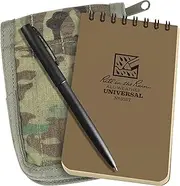 Rite in the Rain Weatherproof 3" x 5" Top Spiral Notebook Kit: MultiCam CORDURA Fabric Cover, 3" x 5" Tan Notebook, and Weatherproof Pen (No. 935M-KIT)