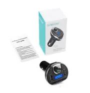 T20 Handsfree Bluetooth Car Kit FM Transmitter Car Charger USB Music Player