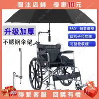 在飛比找蝦皮購物優惠-輪椅雨棚 老人輪椅遮陽傘架 不鏽鋼傘架 可折疊 輪椅遮掩 電