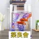 開立發票 魚缸 玻璃魚缸 辦公室魚缸 烏龜缸 水族用品加厚圓柱魚缸直筒透明玻璃金魚缸客廳大號落地水培圓形烏龜缸立式