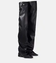 [The Attico] The Attico Robin faux leather over-the-knee boots AU 7 black