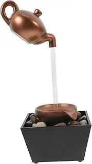 CIYODO Vintage Style Desktop Water Fountain Decorative Indoor Fountain with Led Lights for Relaxation Home Decor