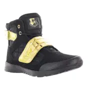 VLADO Footwear Men's Atlas III Black/Gold Knitted Mesh High Top Sneaker US 10