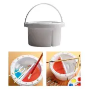Paint Brush Basin Paint Cleaning Pen Bucket with Brushes Holder Round Pens