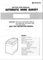 Hitachi Bread Machine Maker Manual HB-B301 HB-C202 HB-A100