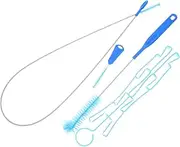 TOKIDNY 1 Set Outdoor Hydration Pack Cleaning Set Kit with Collapsible Drying Rack Long Hose Brush and Bite Valve Tools for Water Bladder and Bottle Care