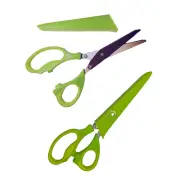 Kitchen Herb Scissors 5 Blade Stainless Steel Shears With Cover Cleaning Comb
