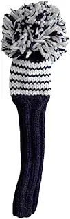 Jan Craig Handmade Headcover Fairway Wood #5 Navy/White/Silver