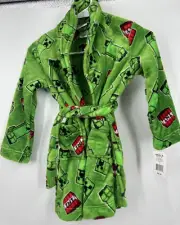 Minecraft Fleece Plush Robe Kids Size 6 Green Kohls $42
