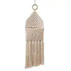 Bohemian Hand Woven Tassel Tapestry Storage Bag Mesh Pocket Macrame Ornament