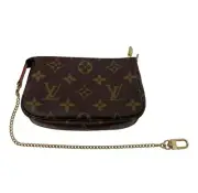 Louis Vuitton Pochette Accessoires Monogram Shoulder Bag Mini Brown Canvas