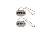 TRENTON OPEN CLOSED DOUBLE SIDED DOOR SIGN WITH CHAIN