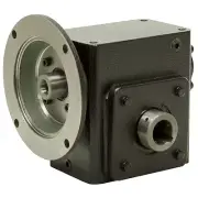 15:1 Right Angle Cast Iron Worm Gear Reducer 3.22 HP 145TC Hollow Output