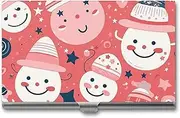 [RKJVB] Business Card Holder Snowman And Stars Slim Business Card Case Professional Name Card Holders Purse Name Card Organizer Minimalist Pocket Card Cases for Men Women, Snowman and Stars, 3.7 x 2.2 x