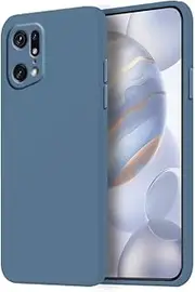 Case for Oppo Find X5 Pro Protective Case, 6.7 Inch Liquid TPU Silicone Mobile Phone Case with Drop Protection, Scratch-Resistant and Non-Slip Silicone Cover Lavender Grey