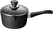 SCANPAN USA Inc Scanpan Classic 2-Quart Covered Saucepan, Black/Clear