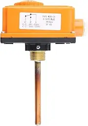 Hot Water Pipe Thermostat, 90 Degree Temperature Controller, Hot Water Pipeline Thermostat Controller for G1/2 Male Thread