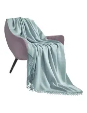[SOGA] Acrylic Knitted Throw Blanket in Grey