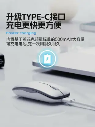 英菲克M5無線鼠標靜音充電無聲辦公電腦筆記本適用華為聯想戴爾