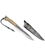 Brazilian Flame 10in Hunting Jungle Knife with Leather Case