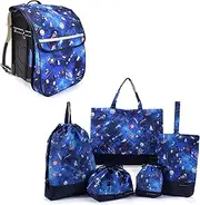 COLORFUL CANDY STYLE NU200400 School Entrance School Entrance 6-Piece Set, Lesson Bag, Shoe Case, Drawstring Bag, Gymnastics Clothes Bag, Lunch Bag, Cup Bag, Accessory Storage, School Bag Cover, for