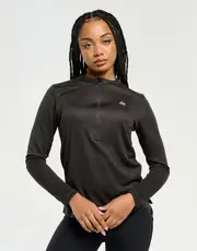 Velocity Quarter Zip Running Top - Black