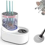 QHUDLV Makeup Brush Cleaner - 3 in 1 Electric Makeup Brush Cleaner and Dryer, Portable Automatic USB Cosmetic Brushes Cleaner Tool Beauty Makeup Brush Set,Contour, Eyeshadow, Blush Brush