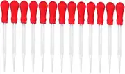 HEALSOPTHY 13pcs Glass Droppers Silicone Mold Pipette Dropper for Experiments Lightweight Portable Liquid Transfer Tool