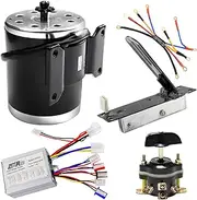 [YC Yier] 24V 500W Brush Motor Kit Controller Throttle Pedal Reverse for Electric Go Kart ATV E Bike Quad Scooter Bicycle Kit DIY Parts Buggy Drift Trike Razor