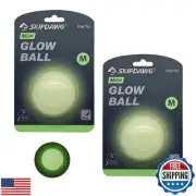SKIPDAWG Interactive Dog Glow Balls, Rubber Dog Balls Light Up in The Dark, D