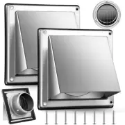 Gisafai 2 Pcs 4" Dryer Vent Cover Outdoor Walls Dryer Exhaust Vent Cover Exte...