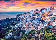 HUADADA Jigsaw Puzzles for Adults 1000 Pieces, Puzzles for Adults 1000 Piece, Challenging Game Toys, Impossible Puzzle, Family Decoration Puzzle - Santorini Island