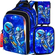 Space Dinosaur Backpack Set With Lunch Box Pen Bag