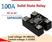 1pc SSR Single-phase Solid State Relay SAP40100D 100A DC Control AC