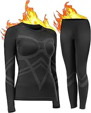 [UNIQUEBELLA] Men's Thermal Underwear Sets Top & Long Johns Fleece Sweat Quick Drying Thermo Base Layer