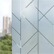Window Film Vitre Stickers, Film Window Anti Look Electrostatic Adhesive Occulting Intimacy Film Glass Frosted Glass Frosted Decorative for Kitchen Room Office,D,70x500cm /4143
