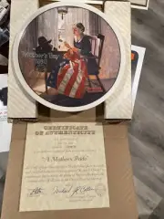 Edwin M Knowles China Co A Mothers Pride by Norman Rockwell Plate Collectors