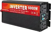 AISINILALAO Pure Sine Wave Inverter,2500W/5000W(Peak Power) 12V 24V 48V 60V 72V DC to 110V 220V AC Portable Power Voltage Converter Car Solar Inverter,60V to 220V