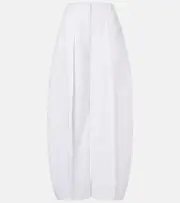 [Jacquemus] Jacquemus Oval cotton wide-leg pants UK 6 white