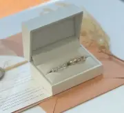 Wedding Ring Box Double Engagement Proposal Gift Ring Bearer White Matt York