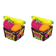 2PK Schylling Nee Doh Groovy Fruit Kids Sensory Squishy/Squeeze Toy Asst. 3y+