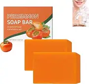 Persimmon Goat Milk Soap, Anti-Odor Persimmon Soap Bar for Body Odor Removal, Eliminates Old People Smell Eliminator Deodorant, Nourishing & Moisturizing, Natural Deodorant for Men & Women (2pcs)