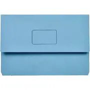 Marbig Slimpick Document Wallet Foolscap Blue Pack 50