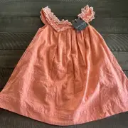 Cynthia Rowley 24mo Peach Eyelet Neckline A-Line Dress