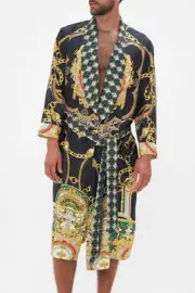NEW CAMILLA LONG LINE ROBE JACKET LAYER Small/Medium 100% SILK