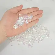 Bilipala Bulk Clear Sequins Crystal Iridescent Spangles For DIY Crafts Embroidery 6mm About 3000 Pieces