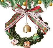 Christmas Tree Ornament - Handmade Christmas Woven Wreath Ornaments - Decorative Christmas Tree Dangling Ornaments, Home Decoration for Birthday, Wedding