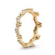 NEW Genuine Pandora Shine Ring 167924CZ Flower Crown 18k Gold Plated Silver