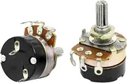Aexit 2Pcs (Potentiometer) B50K 50K Ohm 6mm Shaft Single Linear Rotary Switch (68ry829qf447) Carbon Potentiometers